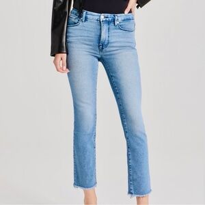 Good American Good Straight Split Pockets Jeans